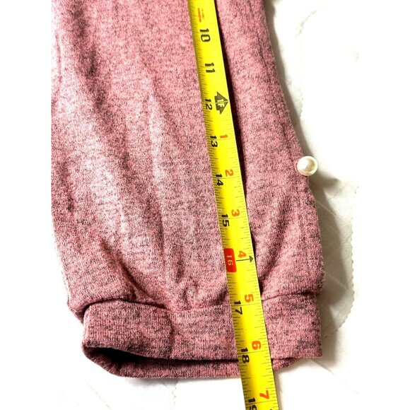 Louise Paris Shirt Sweater Pink Split Sleeve Pearl Accents Womens XL Chic Top - Picture 11 of 12